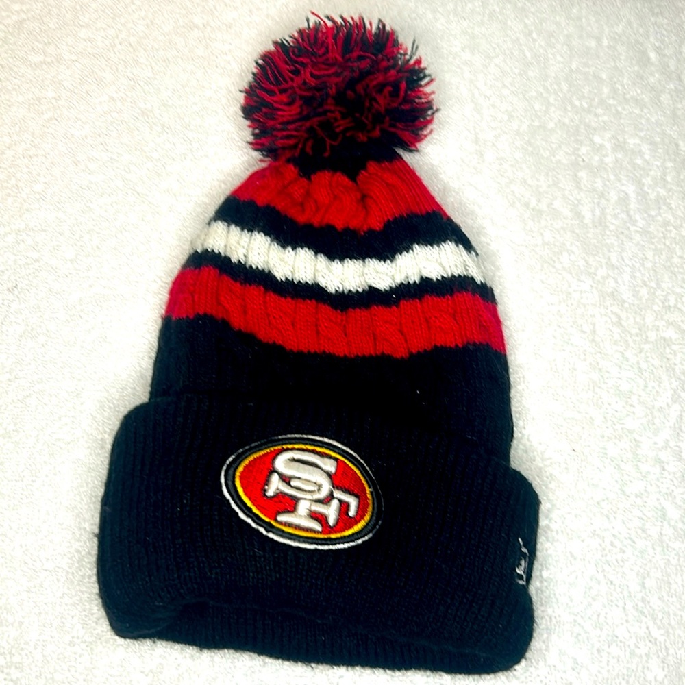 Kids New Era - San Francisco 49ers beanie hat with pom